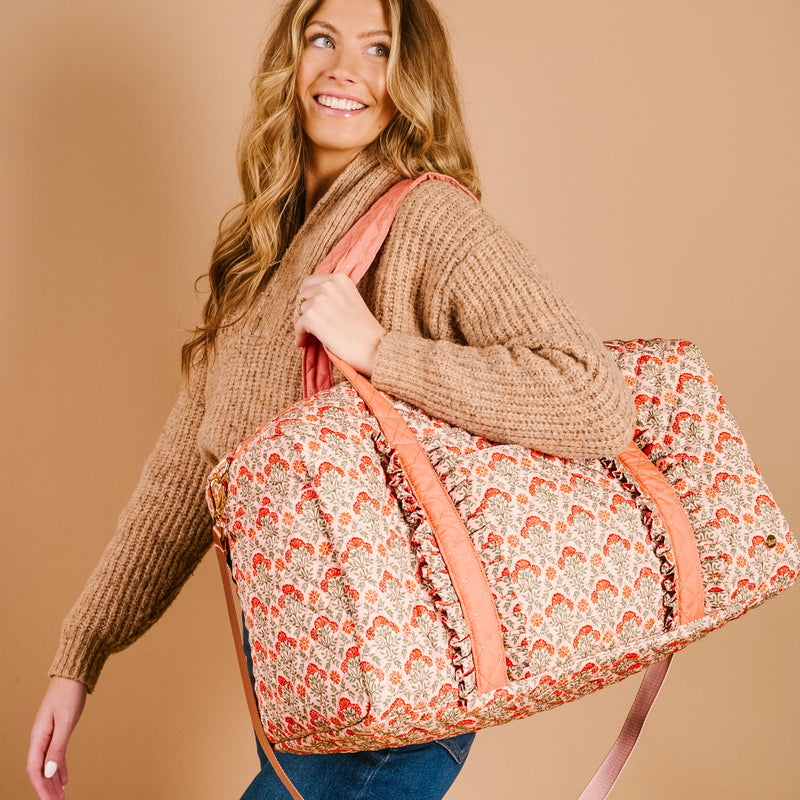 On-The-Go Quilted Weekender Bag - Everbloom Dusty Rose