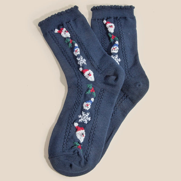 Embroidered Christmas Socks