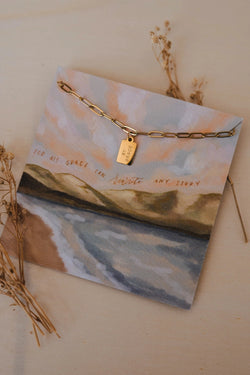 By Grace Mini Tag Necklace | Dear Heart