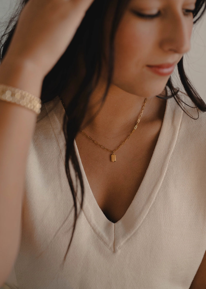 All Things Mini Tag Necklace | Dear Heart