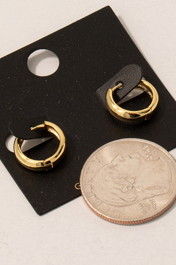 Gold Mini Huggie Earrings