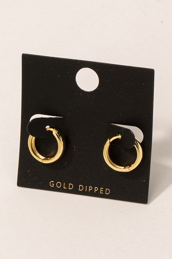 Gold Mini Huggie Earrings