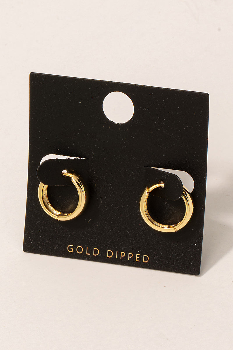Gold Mini Huggie Earrings