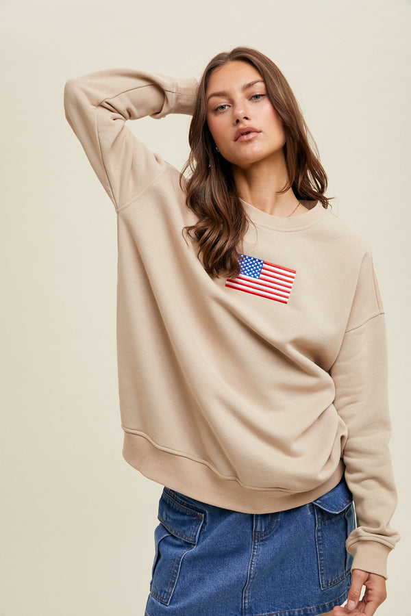 Oversized Flag Sweatshirt