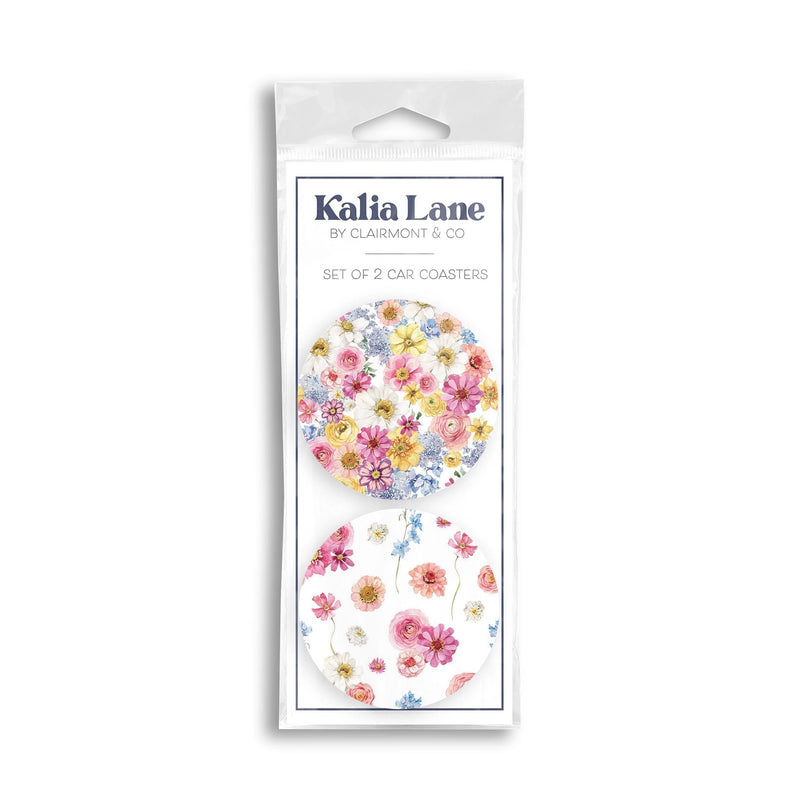 Car Coaster 2 Pack - Fantasy Garden Florals