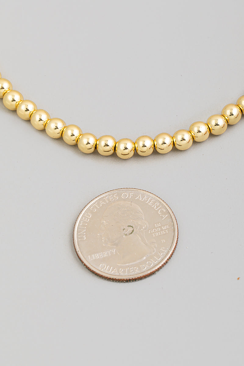 Gold Dipped Ball Beaded Necklace