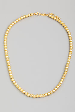 Gold Dipped Ball Beaded Necklace