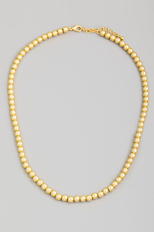Gold Dipped Ball Beaded Necklace