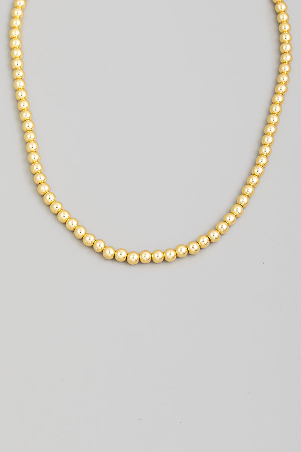 Gold Dipped Ball Beaded Necklace