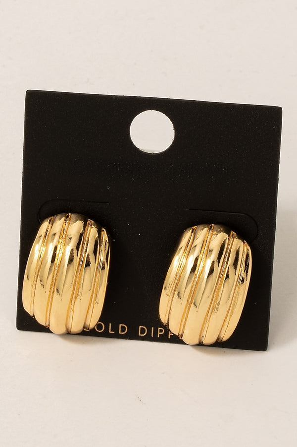 Ridged Curved Earrings