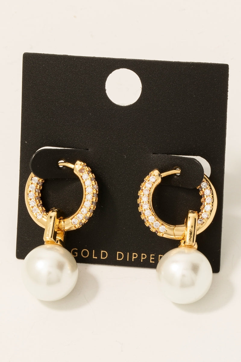 Pearl Hoop Earrings