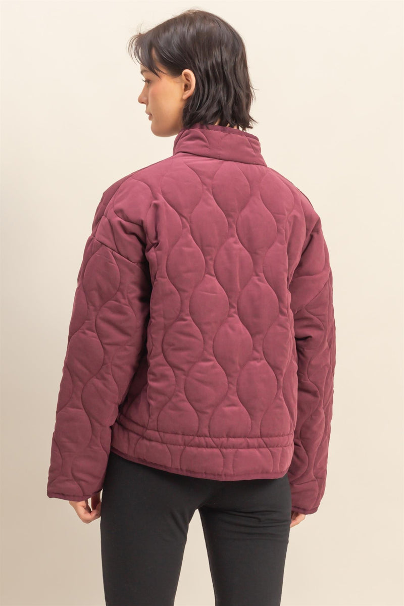 'Feels Just Right' Jacket - Dark Cherry