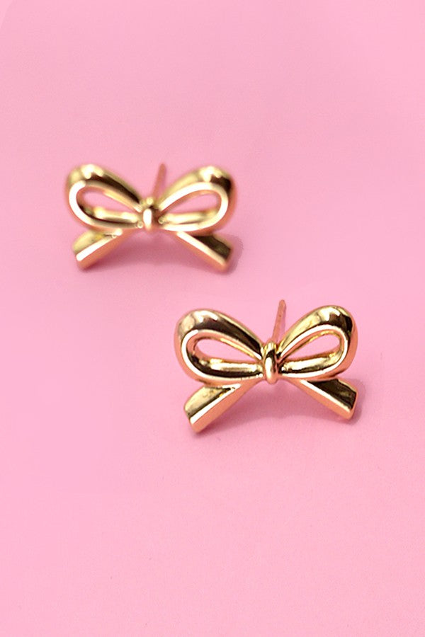 Tarnish Free Bow Stud Earrings