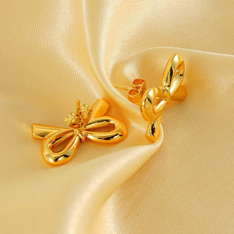 Tarnish Free Bow Stud Earrings