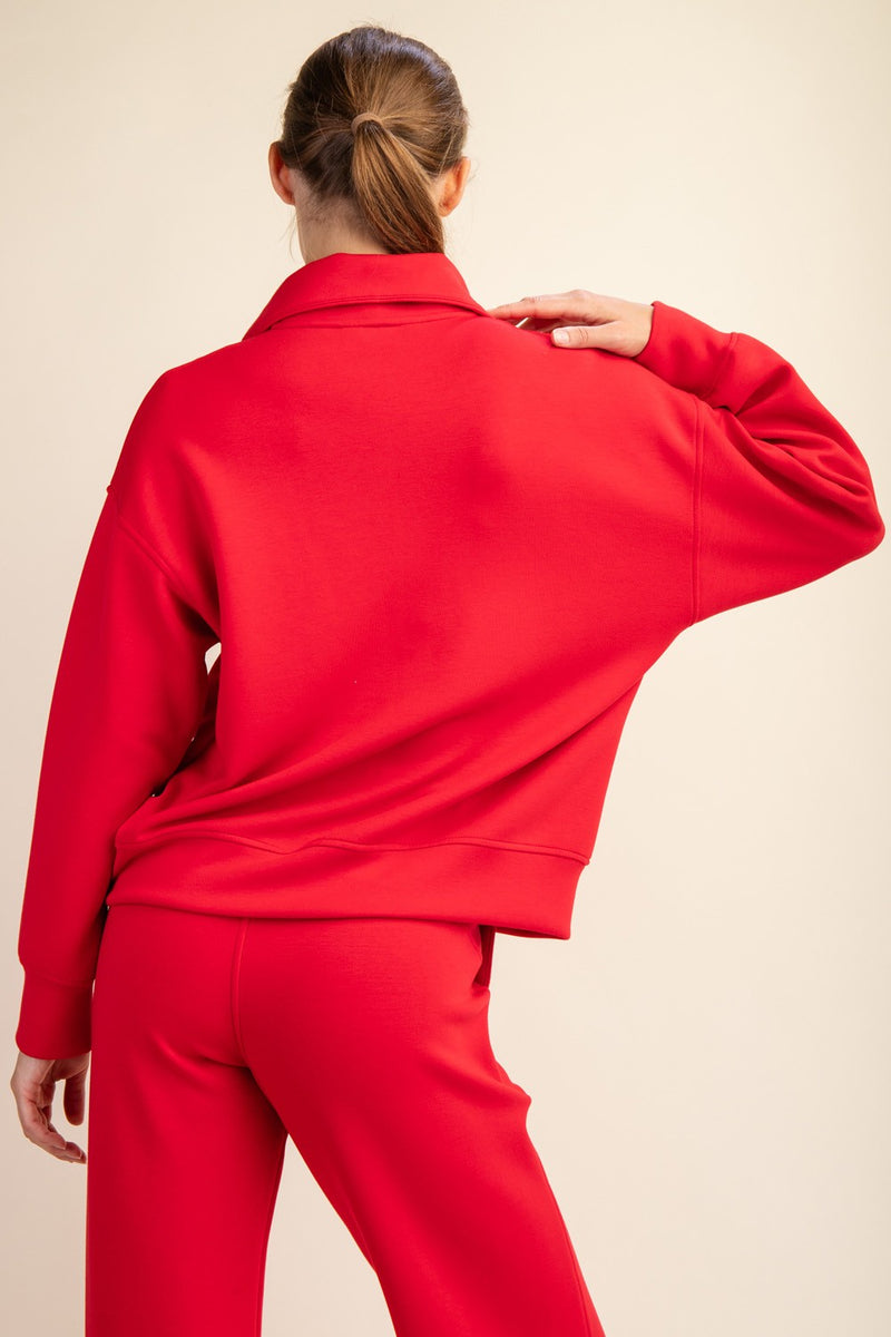 'Cloud Nine' Pullover - Red