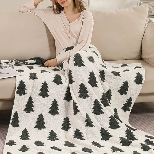Trees Pattern Cozy Throw Blanket