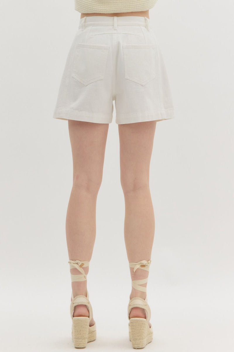 'Vintage Charm' Shorts - White
