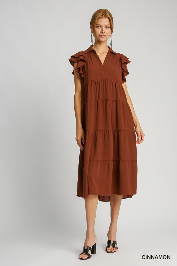 'Away We Go' Dress - Cinnamon