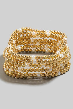 Pearl Beaded Bracelet Set