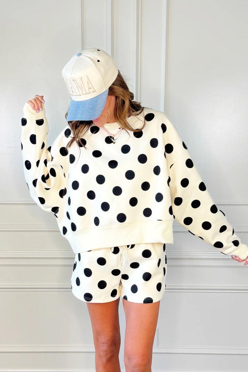 Polka Dot Crop Sweatshirt | Poppy & Pine