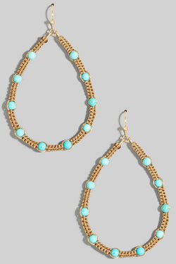 Threaded Teardrop Earrings