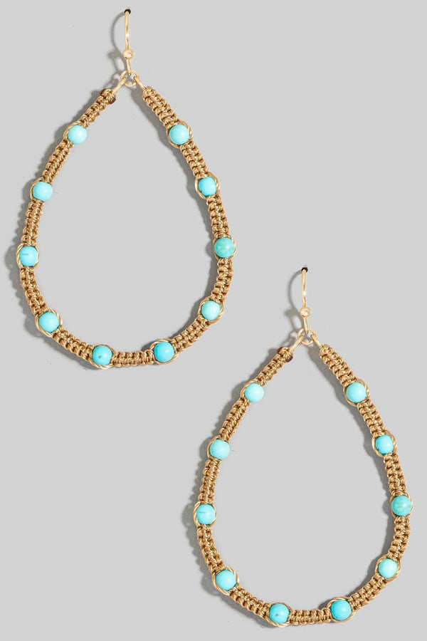 Threaded Teardrop Earrings