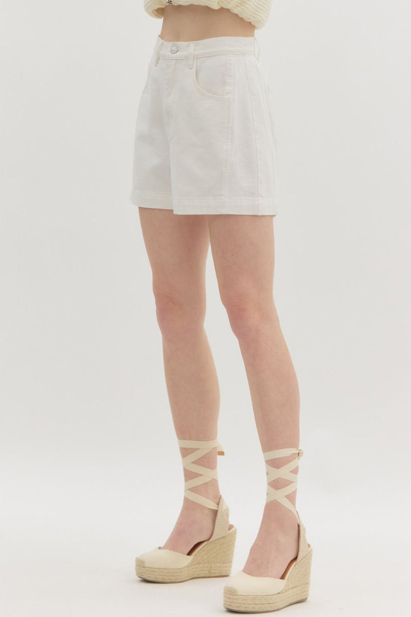 'Vintage Charm' Shorts - White
