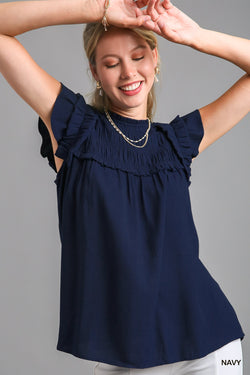 'Gleaming Grace' Top - Navy