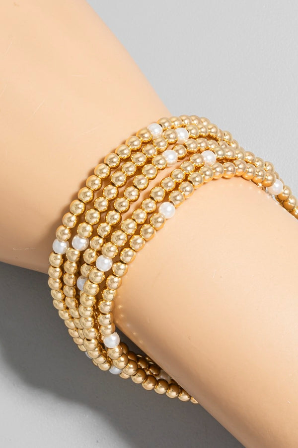 Pearl Accent Bracelet Set
