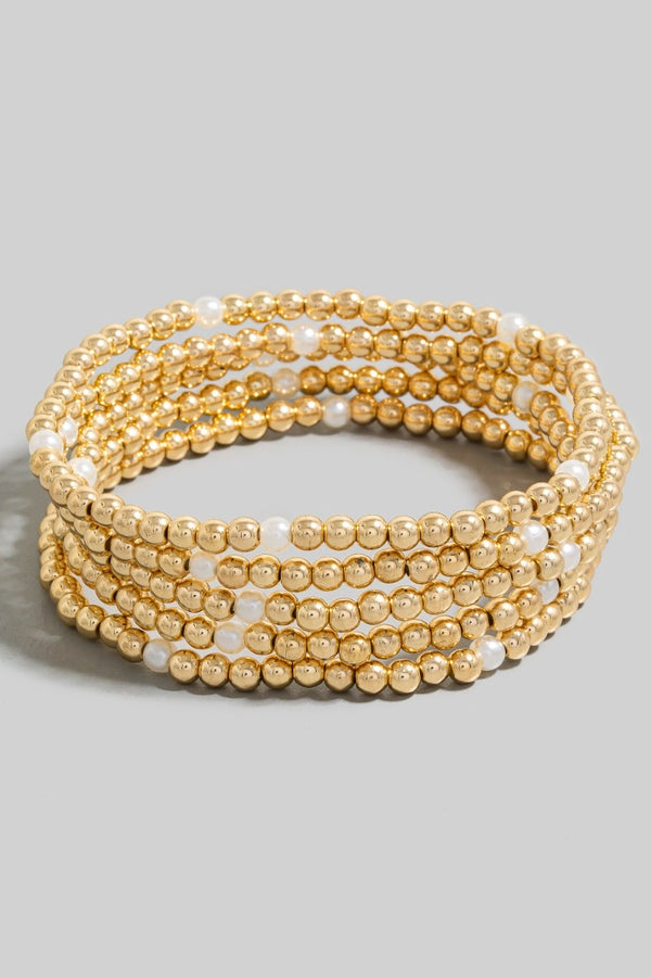 Pearl Accent Bracelet Set