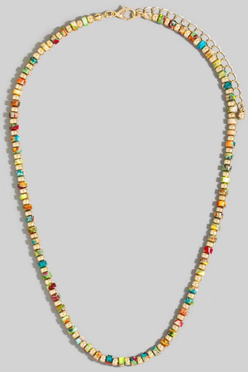 Multi Color Beaded Necklace