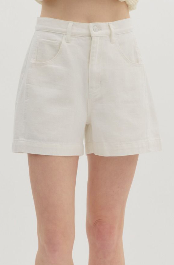 'Vintage Charm' Shorts - White