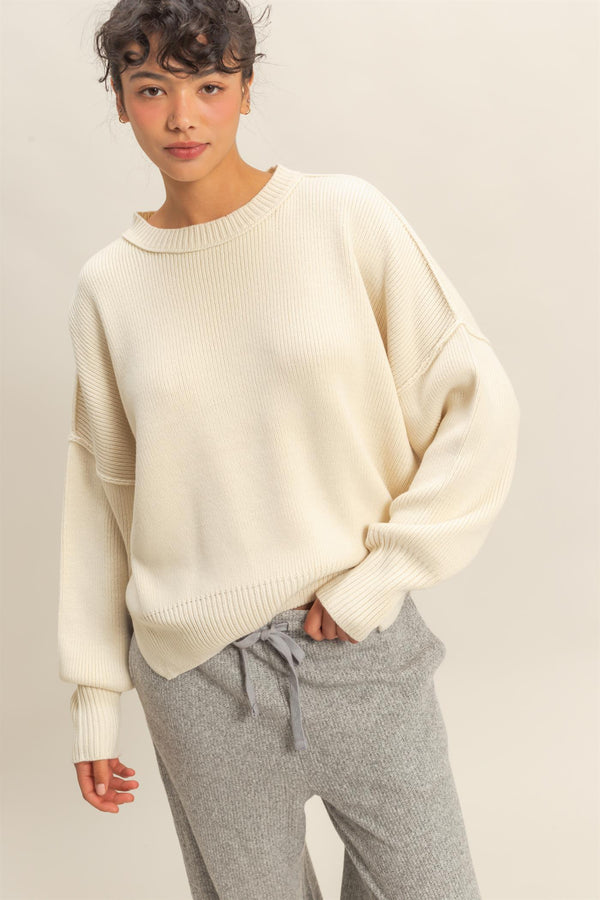 'Call It Even' Sweater - Cream