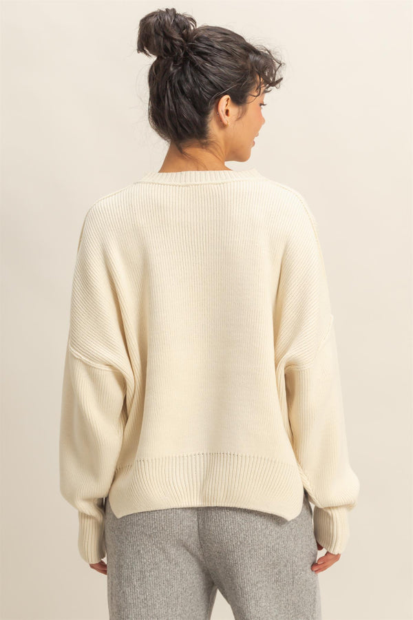 'Call It Even' Sweater - Cream