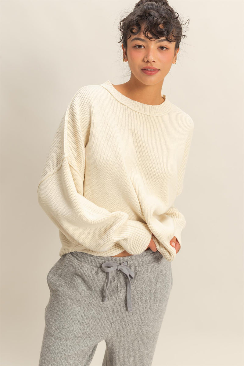'Call It Even' Sweater - Cream