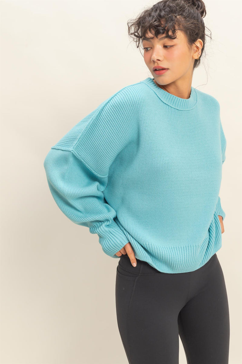 'Call It Even' Sweater - Sky