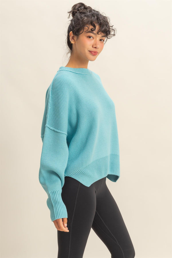 'Call It Even' Sweater - Sky