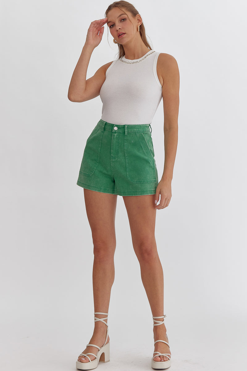 'Sea Breeze' Shorts - Green