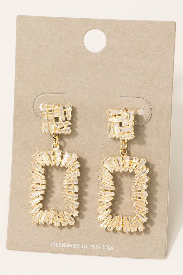 Pave Drop Earrings