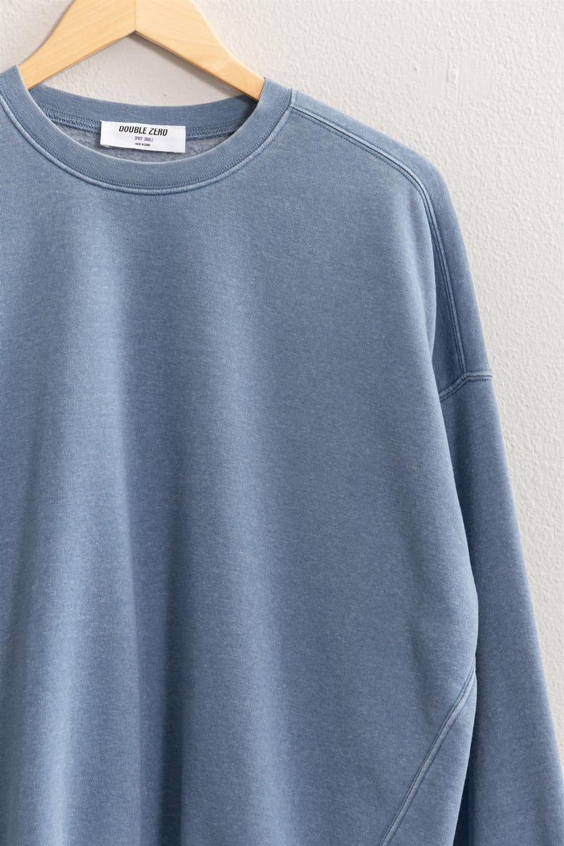 'Keep It Casual' Sweatshirt - Gray Blue