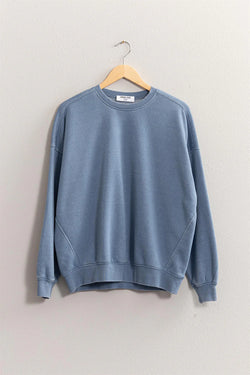 'Keep It Casual' Sweatshirt - Gray Blue