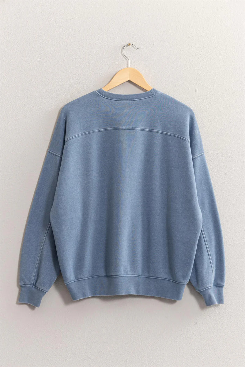 'Keep It Casual' Sweatshirt - Gray Blue