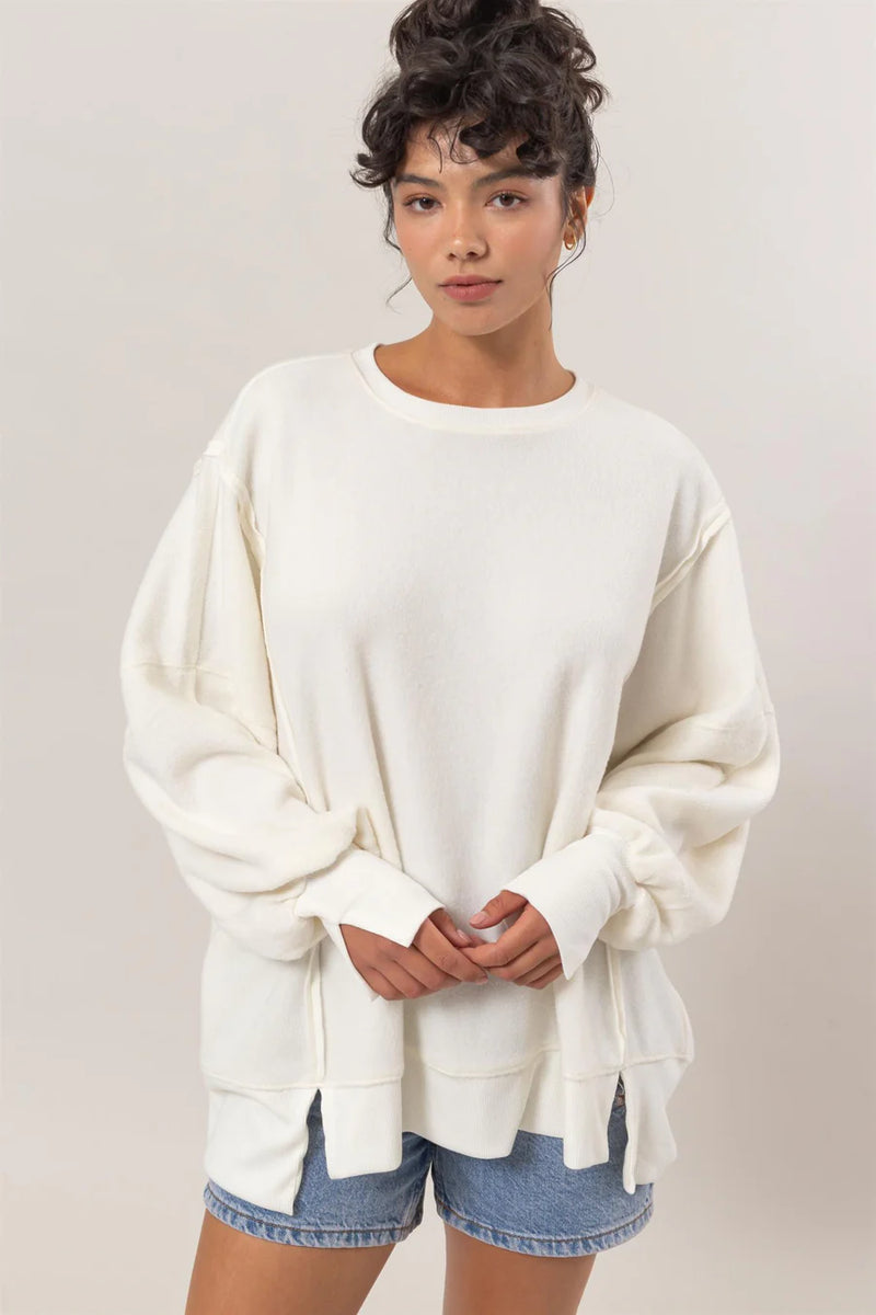 'Stay Cozy' Sweatshirt - Cream