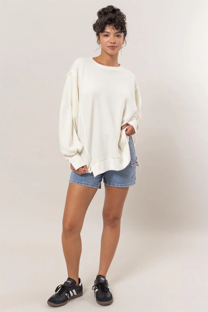 'Stay Cozy' Sweatshirt - Cream