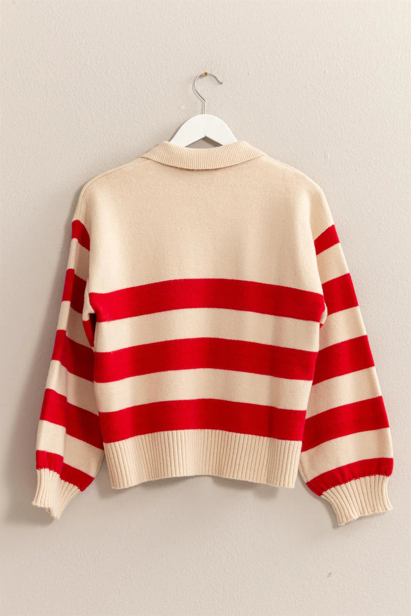 'Caught Up' Sweater - Red