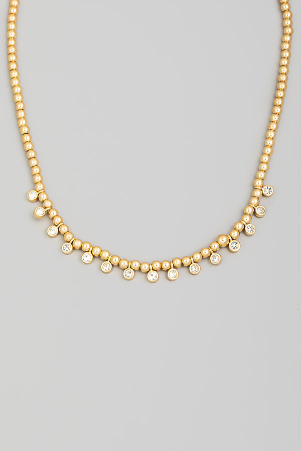 Metallic Beaded Necklace