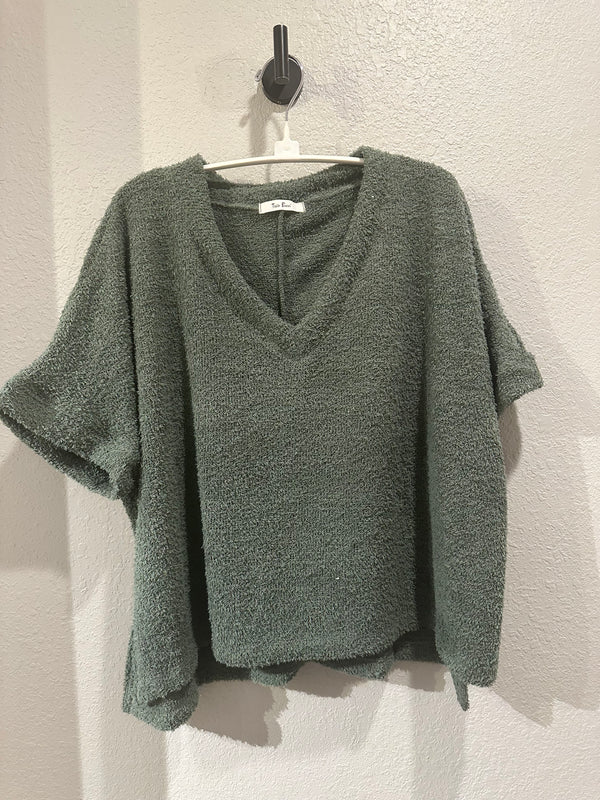 'Call Me Cozy' Top - Sage