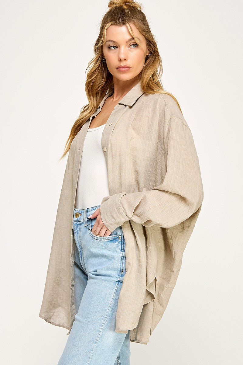'Dreamy Day' Shirt - Beige