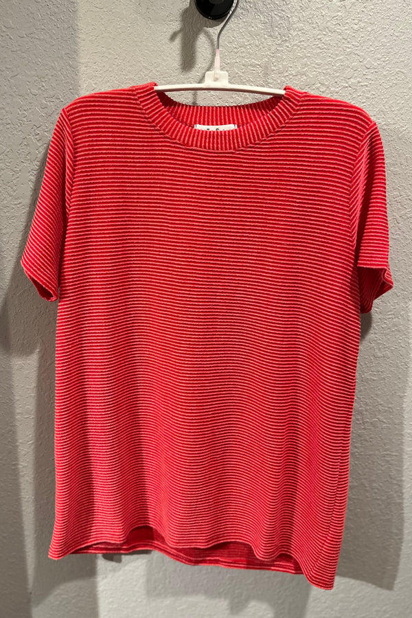 'Be Seen' Ribbed Top - Red