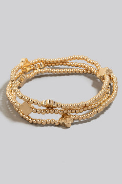 Clover Bracelet Set - Gold